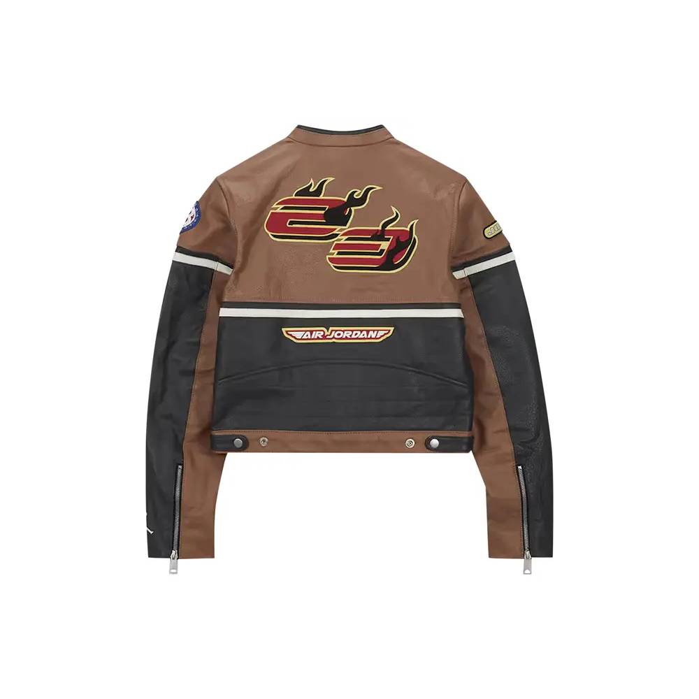 Air Jordan Women's Leather Jacket 'Archaeo Brown' — изображение 2