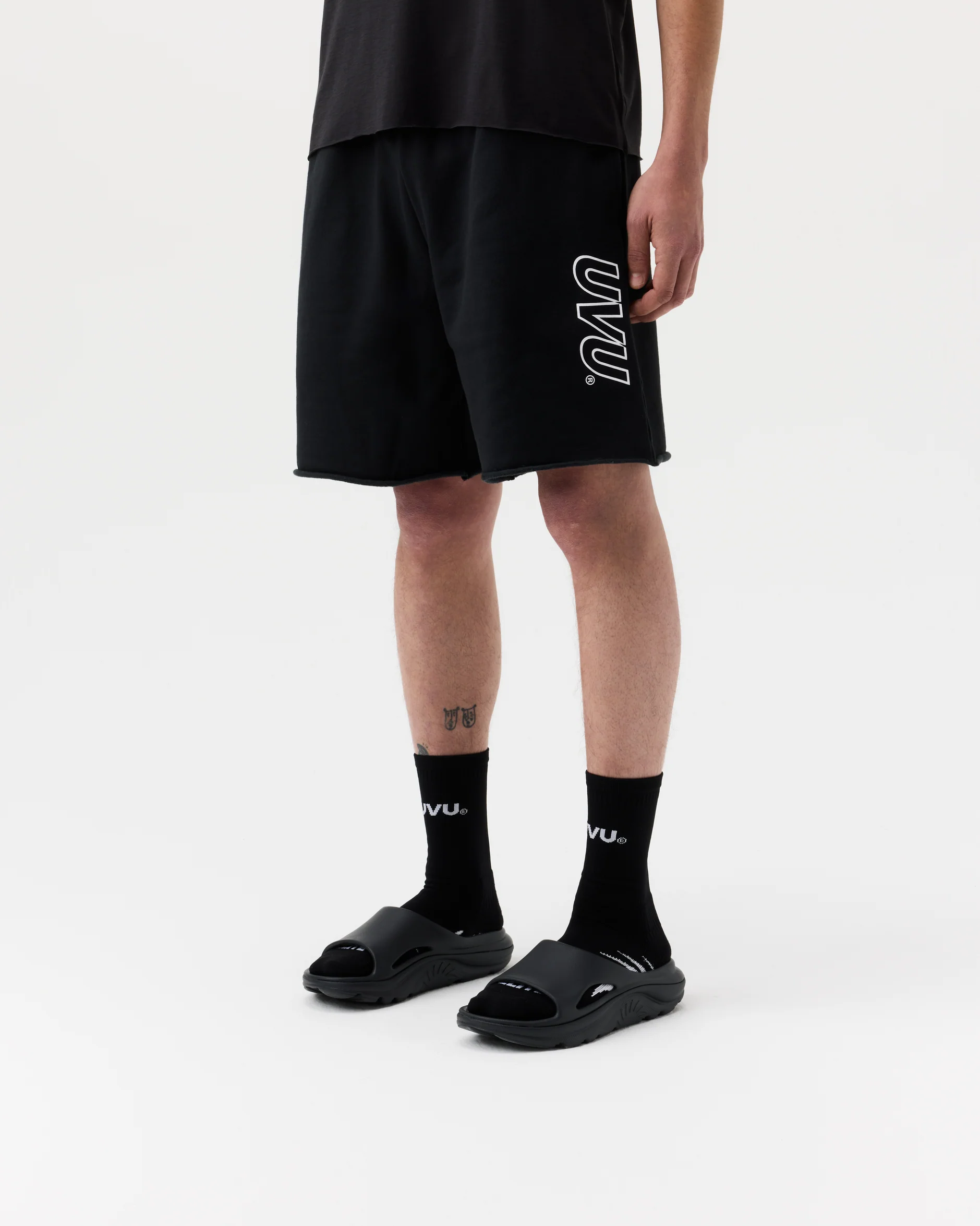 Outline Cut-Off Sweatpants 'Black' — изображение 3