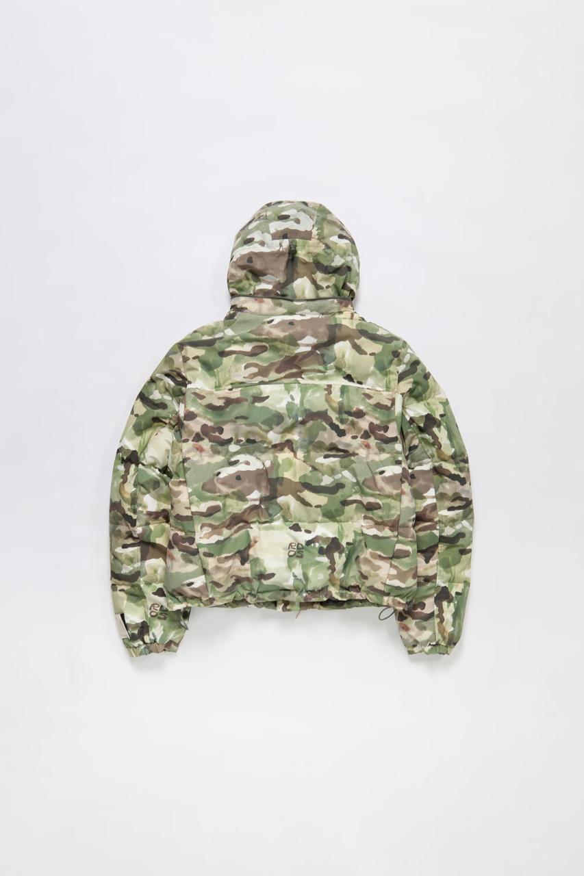 Nylon Puffer Jacket in Watercolor Camo — изображение 4