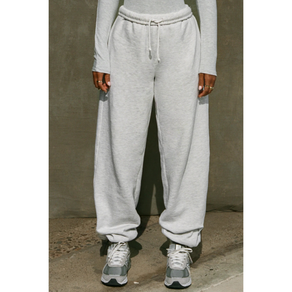 Oversized Straight Leg Jogger Pearl Grey